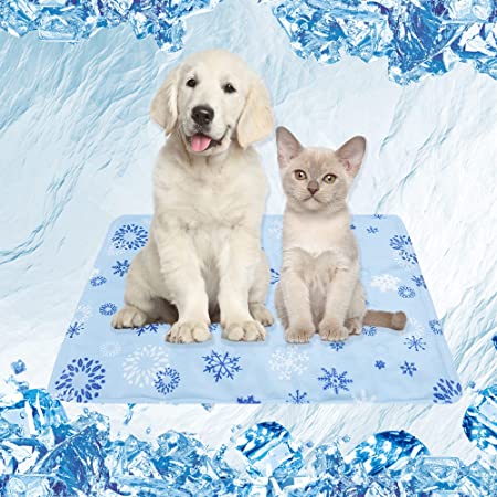 ペット冷え冷えシート 犬ひんやりマット 猫熱中症対策グッズ 犬用ジェルマット 冷感マット 夏用 (M size（50*40cm）)