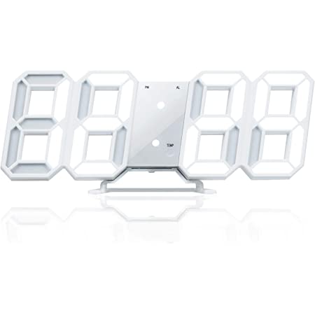 Haolong LED 壁掛け デジタル時計 – 3D 立体 wall ウォール clock アラーム機能付き 置き時計 壁掛け時計