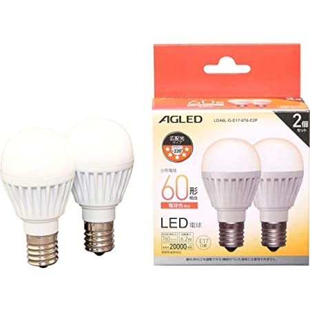 LED電球 ミニクリプトン形 E17 60形相当 調光器対応 防雨タイプ 電球色 [品番]06-1879 LDA8L-G-E17/D H11