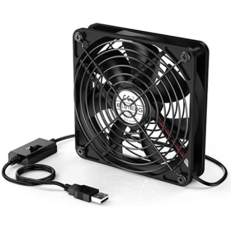USB 扇風機 ミニ型ファン 換気扇 超静音 1500RPM 高放熱 冷却クーラー PC/ルーター/PS3/PS4/Xbox対応 12cm