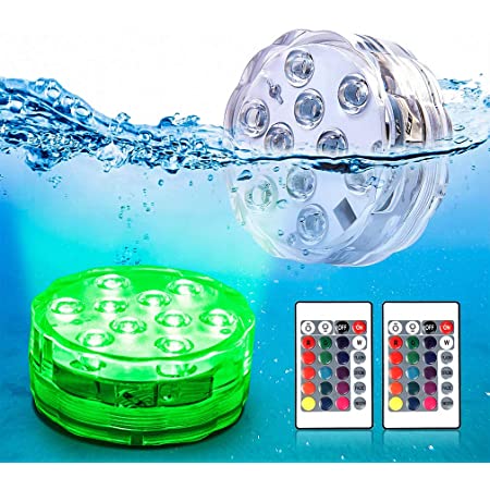 Kohree LED潜水ライト 4点セット RGB リモコン付 電池式 IP68防水 バスライト 水槽照明 イルミネーション お風呂 1年安心サービス