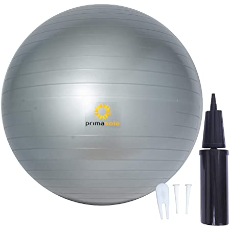 [Amazonブランド] Umi.(ウミ) バランス ボール 65cm ばらんすぼーる アンチバースト 厚い 滑り止め 耐荷重300kg ハンドポンプ付 (ブルー)