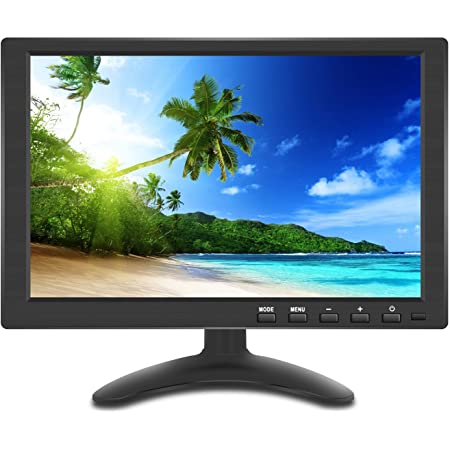 10.1インチ 液晶 小型 モニター IPS 1280*800 全視野 サブ ディスプレイ HDMI USB VGA BNC AV 多様接続 日本語メニュー スピーカ内蔵 モバイル モニター