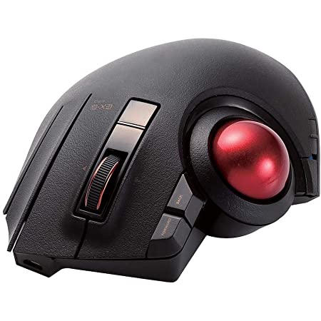 エレコム マウス 有線/ワイヤレス/Bluetooth トラックボール親指 8ボタン チルト機能 ブラック M-XPT1MRXBK