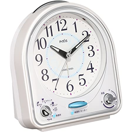セイコークロック 白パール 13×14×9.6cm 置き時計 目覚まし時計 卓上時計 テーブルクロック アナログ QM748W