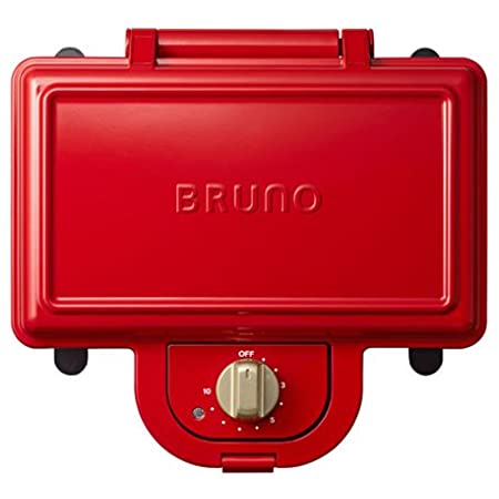 ブルーノ BRUNO ホットサンドメーカー 耳まで焼ける 電気 ダブル レッド BOE044-RD