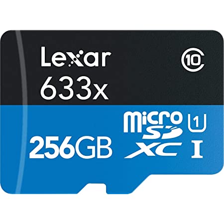 Lexar High-Performance 633x microSDXC UHS-Iカード 256GB (転送速度 95MB/s、SDアダプタ付) [並行輸入品]