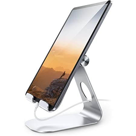 Nulaxy スマホスタンド 折り畳み式 ipadスタンド 270°角度調整可能 卓上横縦置き 充電可スタンド iPhoneスタンド 4-10インチ対応可 アルミ製 携帯式 IPad,GALAXY,iPad mini,SONY Tablet,Kindle Fire,REGZA,Nexus,Kindle Fire HD,ARROWS,Switch に対応 A4(銀)