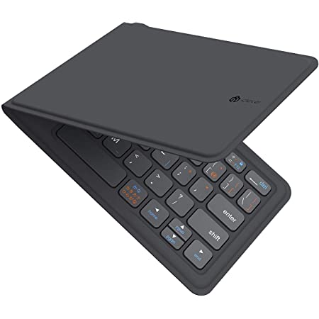 iClever Bluetoothキーボード 折りたたみ式 二つ折り スタンド一体型 Bluetooth5.1軽量 薄型 ワイヤレスキーボード iPad iPhone用 iOS/Android/Windowsに対応 IC-BK11(ブラック)
