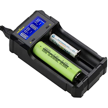 KEYNICE 急速 電池充電器 18650 充電器 単3 単4 ニッケル水素 ニカド電池 リチウム電池対応 LCD付き 2種類電池同時充電可能 USB出力機能付き 日本語取扱説明書付き