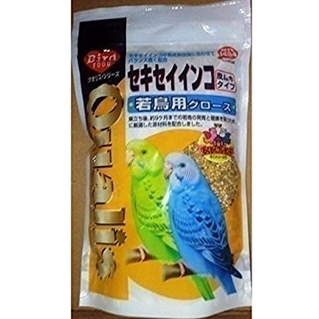 （まとめ買い）クオリス 鳥の餌 セキセイインコ若鳥用 グロース 皮ムキタイプ 400g 【×10】