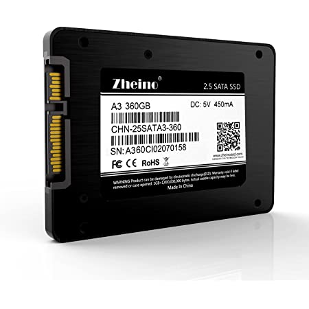 Zheino SATA SSD 360GB 内蔵2.5インチ 7mm 3D Nand 採用 SATA III 6Gb/s