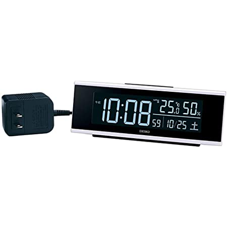 MAG(マグ) 目覚まし時計 電波 デジタル らくらく電波時計 カレンダー表示 シルバー T-696SM