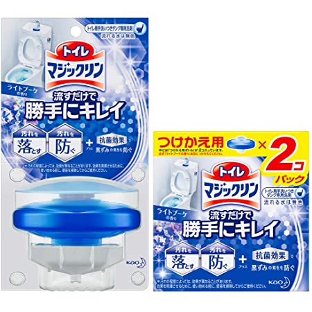 【まとめ買い】トイレマジックリン トイレ用洗剤 流すだけで勝手にキレイ エレガントローズの香り 本体+付替用