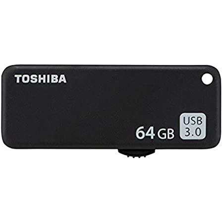 64GB USBメモリー USB3.0 TOSHIBA 東芝 TransMemory U365 R:150MB/s スライド式 ブラック 海外リテール THN-U365K0640C4