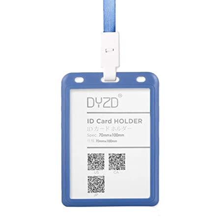 [Amazon限定ブランド] DYZD 名札ケース カードホルダー ストラップ 縦 イベント 展示会用 ロイヤルブルー 2個入り