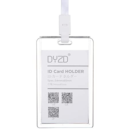 [Amazon限定ブランド] DYZD 名札ケース カードホルダー ストラップ 縦 イベント 展示会用 ロイヤルブルー 2個入り
