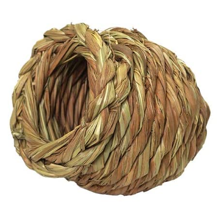 Biuuu 鳥の巣織物自然な藁のオウム鳩スワロー小さな家の檻手作り