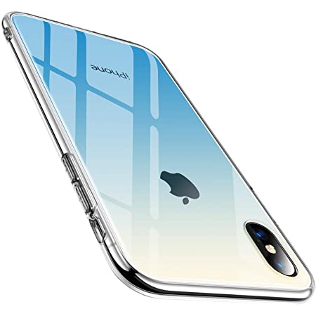 SUMart iPhone X ケース ケース グラデーション 強化ガラスケース 硬度9H TPUバンパー ハードケース おしゃれ qi対応 傷つき防止 (iPhone X, ルビーレッド)