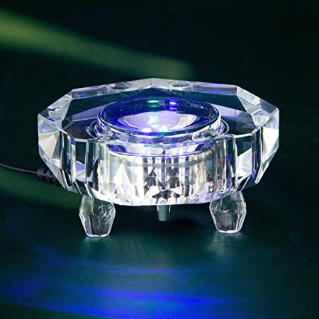 ハーバリウム ディスプレイ ライト LED コースター フィギュア 光る 照明 レインボー スタンド 台座 ライトアップ 電池式 1個 led