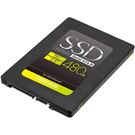 グリーンハウス SSD 480GB 2.5インチ シリアルATA-III (6Gb/s)対応高速モデル 3年保証 GH-SSDR2SA480