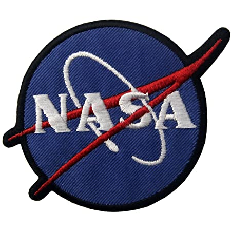 NASA公認(アメリカ航空宇宙局) ワッペン・アップリケ・アイロン糊付・NASAロゴ・ロゴタイプ(ワーム)2枚セット