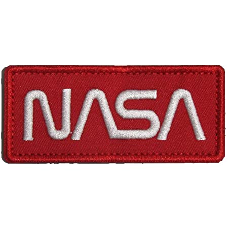 NASA公認(アメリカ航空宇宙局) ワッペン・アップリケ・アイロン糊付・NASAロゴ・ロゴタイプ(ワーム)2枚セット