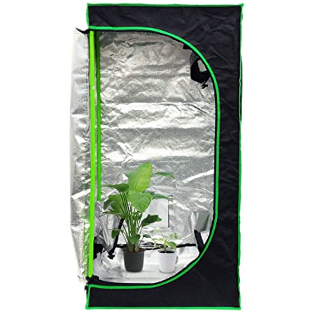 SMARUP グロウテント80*80*160cm 600D水耕性マイラー 安全遮光なグロウボックス 観察窓、ツールバッグ付き 水耕栽培 水草栽培 室内植物育成用品