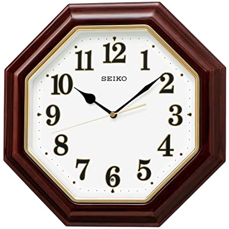 セイコークロック(Seiko Clock) 掛け時計 天然色木地 本体サイズ:33.0×33.0×6.8cm ネイチャーサウンド 12種類 電波 アナログ 報時 切替式 RX216B