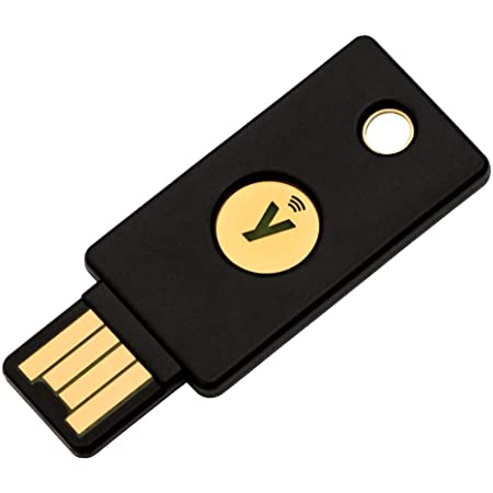 Yubico セキュリティキー YubiKey 5 NFC ログイン/U2F/FIDO2/USB-A ポート/2段階認証/高耐久性/耐衝撃性/防水
