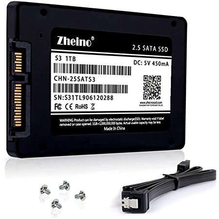 Zheino S3 1TB SSD 内蔵2.5インチ 7mm 3D Nand 採用 SATA III 6Gb/s