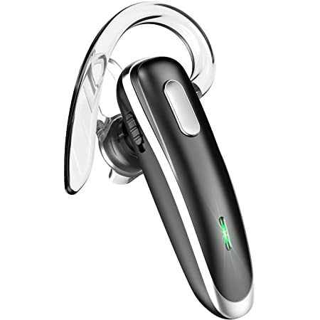 Bluetooth ワイヤレス ヘッドセット V4.1 片耳 超大容量バッテリー 36時間通話可能 マイク内蔵 ハンズフリー通話 軽量 Yuwiss 長持ちイヤホン ガラケー IOS Android Windows対応 (ブラック)