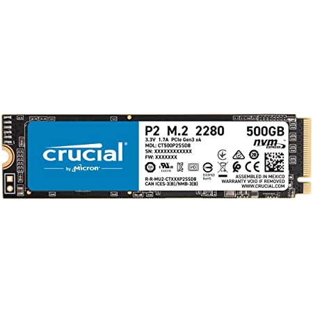 Crucial(クルーシャル) P1シリーズ 500GB 3D NAND NVMe PCIe M.2 SSD CT500P1SSD8