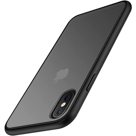 TORRAS iPhone Xs Max 用 ケース 超薄型 軽量 Qi充電対応 耐衝撃 指紋防止 ガラスフィルム付属 ブラック Wisdom Series