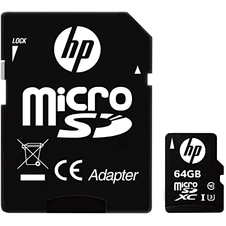 【Amazon.co.jp 限定】 HP microSDXCカード 64GB UHS-I(U3) 4K Class10対応 最大読出速度100MB/s 1 HFUD064-1U3 GJP