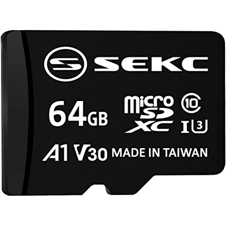 【Amazon.co.jp 限定】 SEKC microSDXCカード 64GB A1 UHS-I(U3) V30 Class10対応 4K ULTRA HD対応 最大読出速度95MB/s 2 SDアダプタ付 SV30A164