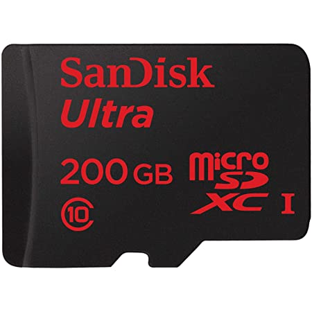 【 サンディスク 正規品 】 10年保証 microSDカード 200GB UHS-I Class10 SanDisk Ultra SDSQUNA-200G-GHENA エコパッケージ BLACK