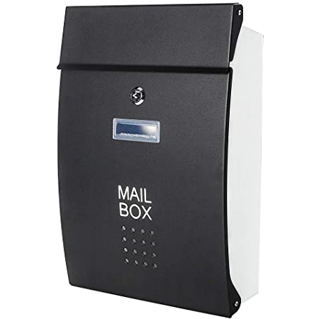 OUNONA メールボックス 新聞受け 鍵付き 郵便ポスト 壁掛け 投函箱 意見箱 アルミ製
