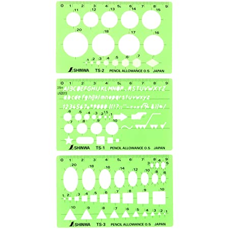 Mollytek 9枚セット 建築士 テンプレート 製図 テンプレート 一般総合定規 建築士試験用組み合わせテンプレート 学校教育用 建築科用