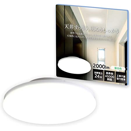 アイリスオーヤマ LEDシーリングライト 小型 薄形 昼白色 2000lm SCL20N-UU