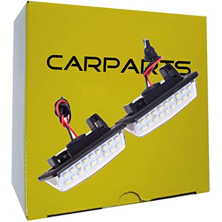 CARPARTSJP® 日産 LED ライセンス… 日産 LED ライセンスランプ 2個セット 6500K 白色 ライト ノート E11 E12 エルグランド E52 セレナ C25 C26 キャラバン E25 LEDナンバー灯 純正交換専用設計 ナンバー灯LED交換ユニット ライセンスランプC25/C26/E11/E12/E52/E26/J31/J32/SC11/B17/G11W/V12/L33 車検対応