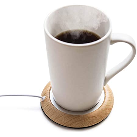 BigFox USBホッとコースター ドリンク 保温 カップウォーマー マグカップ 温かい お茶 コーヒー PU皮革 耐熱 (ブルー)