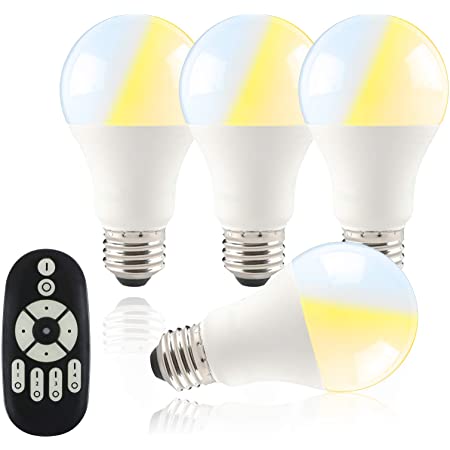 Lampaous® LED電球 調光調色 GU10口金 – 50W形ハロゲン相当（5W） – ワイヤレスリモコンによる可変強度2.4 G – 2700 K〜6500 Kの色温度 – すべてのタイプの白：電球色、昼白色、温白色、5.00W 110V-120V 5個セット+1個ワイヤレスリモコン