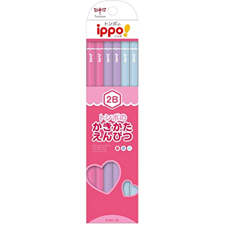 トンボ鉛筆 鉛筆 ippo! かきかたえんぴつ 2B プレーン Pink KB-KPW04-2B