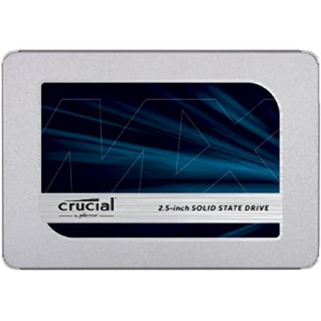 Crucial クルーシャル SSD 500GB MX500 SATA3 内蔵2.5インチ 7mm CT500MX500SSD1 7mmから9.5mmへの変換スペーサー + 2.5インチ to 3.5インチ変換マウント付き [並行輸入品]