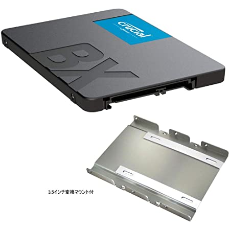 Crucial クルーシャル SSD 240GB BX500 SATA3 内蔵2.5インチ 7mm CT240BX500SSD1 + 2.5インチ to 3.5インチ変換マウント付き [並行輸入品]