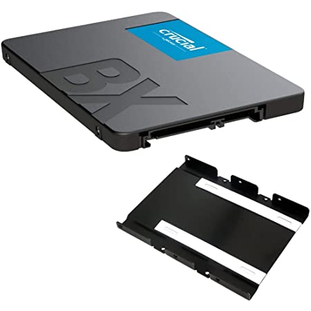 Crucial クルーシャル SSD 500GB MX500 SATA3 内蔵2.5インチ 7mm CT500MX500SSD1 7mmから9.5mmへの変換スペーサー+ 2.5インチ to 3.5インチ変換マウント付き [並行輸入品]