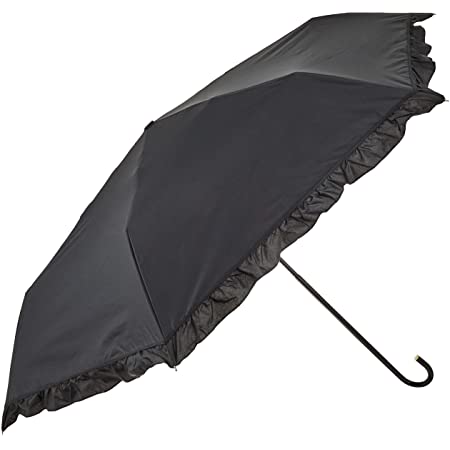 ワールドパーティー(Wpc.) 日傘 折りたたみ傘 黒 50cm レディース 傘袋付き 遮光クラシックフリルミニ 801-134 BK