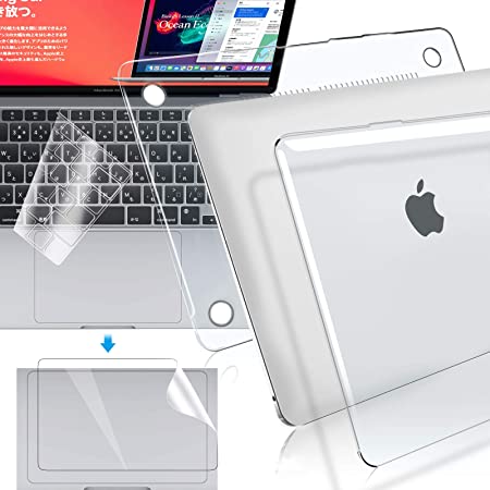 Fintie MacBook Air 13 ケース 保護ケース 2018 2019 2020 発売 13インチ PC 薄型 軽量 耐衝撃性 傷防止 排熱口設計 透明 おしゃれ (モデル番号A2179 / A1932 / A2337 (M1)) （クリア）