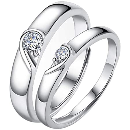 光時工房 ペアリング シルバー 結婚指輪 婚約指輪 カップル リング レディースリング ＆ メンズリング 純銀製指輪 ２個セット オープンリング エンゲージ リング フリーサイズ 全7種(恋)